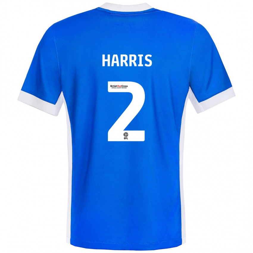 Bambino Maglia Martha Harris #2 Blu Bianco Kit Gara Home 2024/25 Maglietta