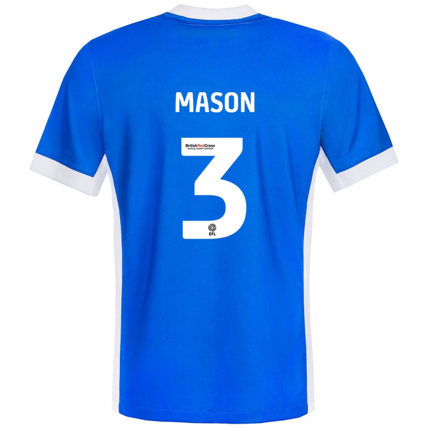 Bambino Maglia Ellie Mason #3 Blu Bianco Kit Gara Home 2024/25 Maglietta