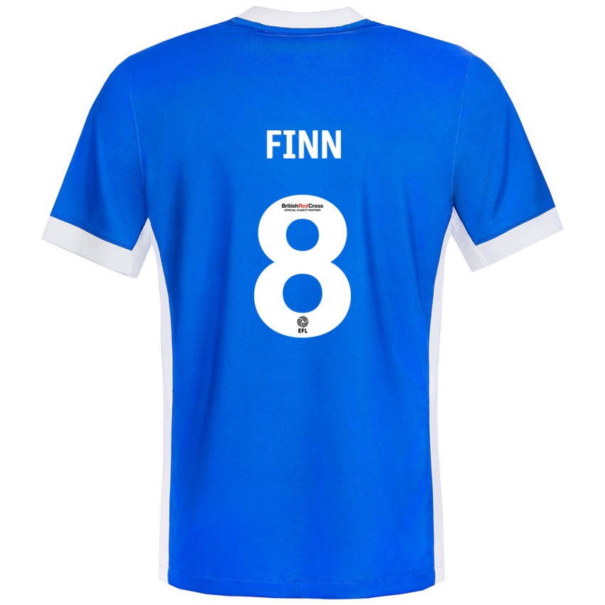 Bambino Maglia Jamie Finn #8 Blu Bianco Kit Gara Home 2024/25 Maglietta