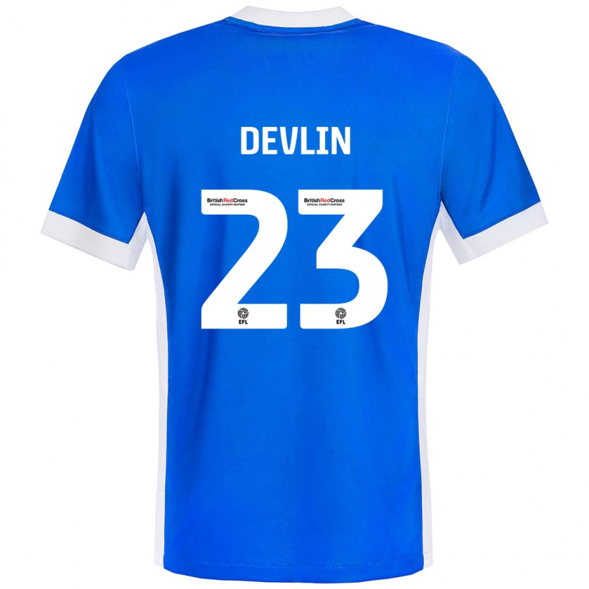 Bambino Maglia Charlotte Devlin #23 Blu Bianco Kit Gara Home 2024/25 Maglietta