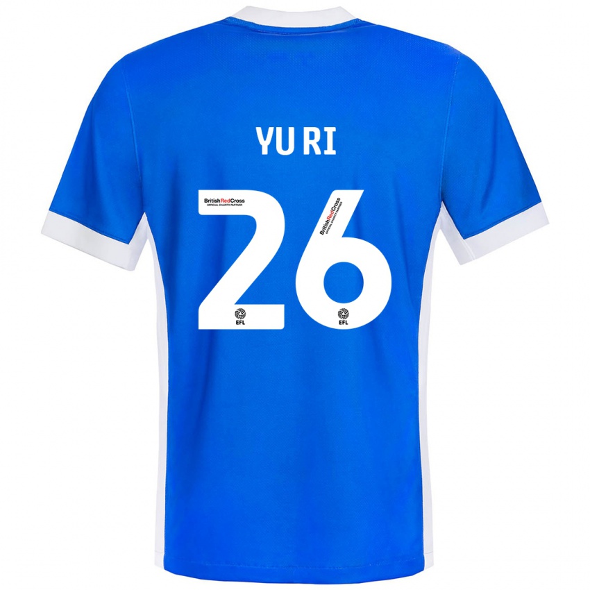 Bambino Maglia Choe Yu-Ri #26 Blu Bianco Kit Gara Home 2024/25 Maglietta