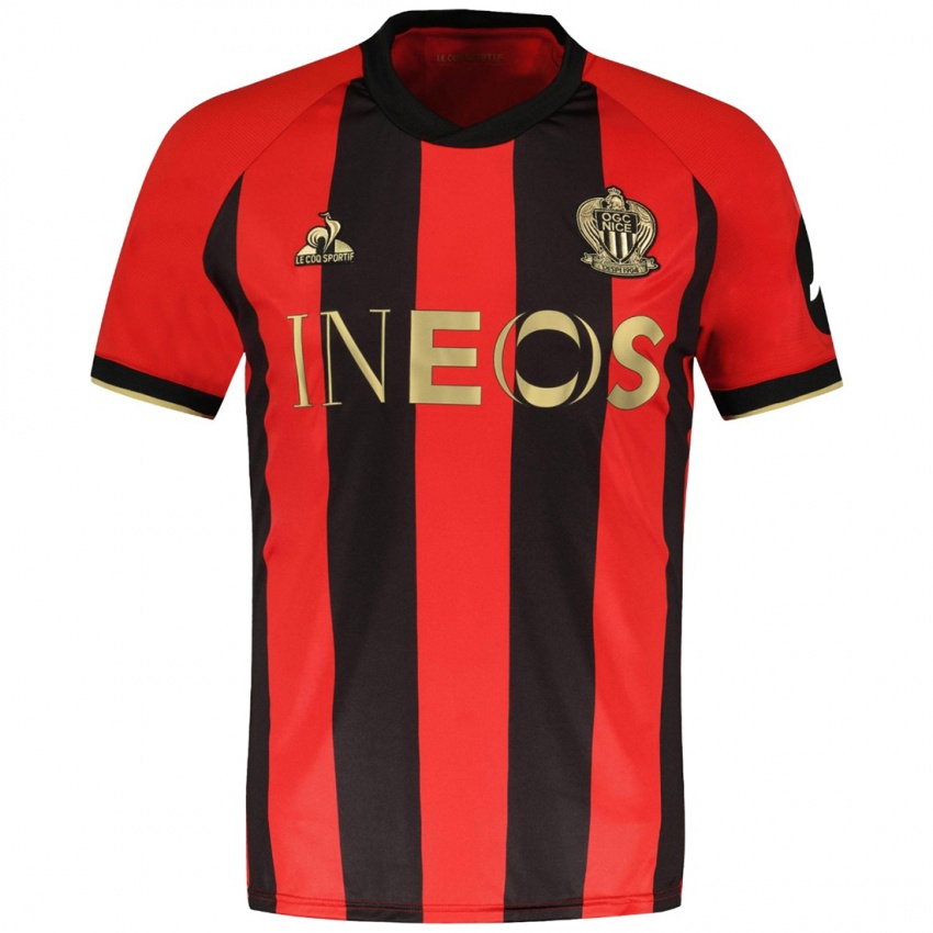 Bambino Maglia Maxime Dupé #31 Rosso Nero Kit Gara Home 2024/25 Maglietta