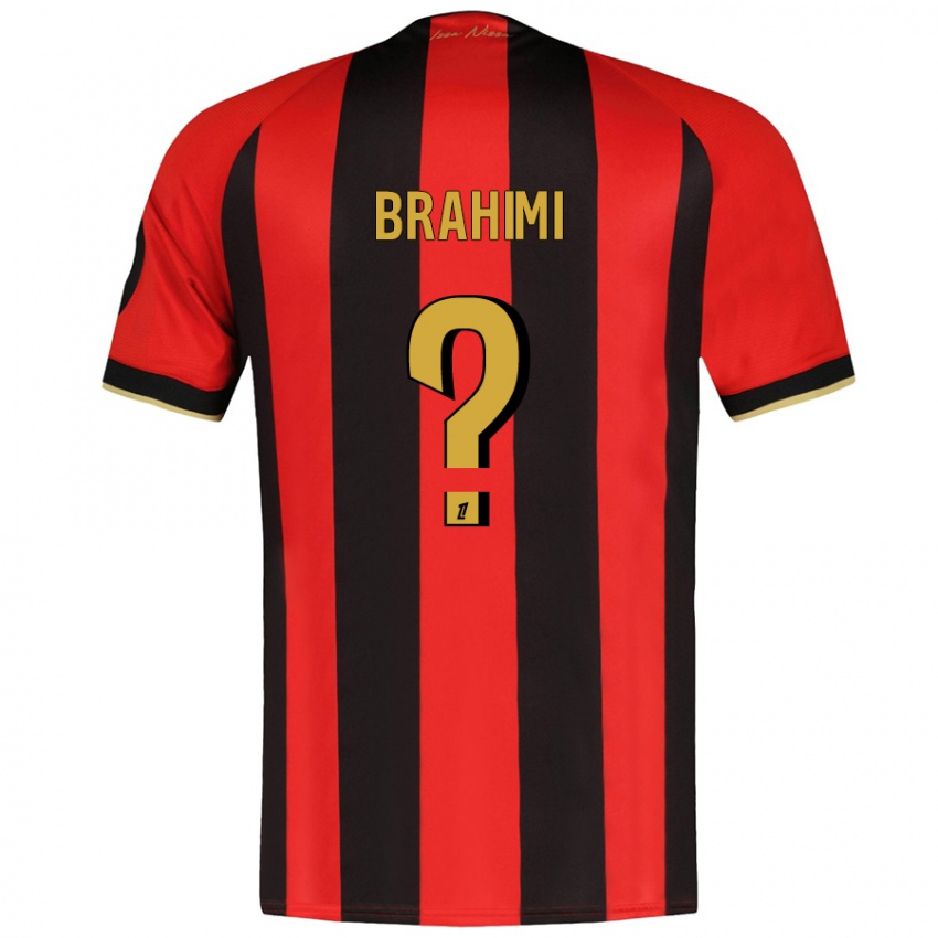 Bambino Maglia Billal Brahimi #0 Rosso Nero Kit Gara Home 2024/25 Maglietta