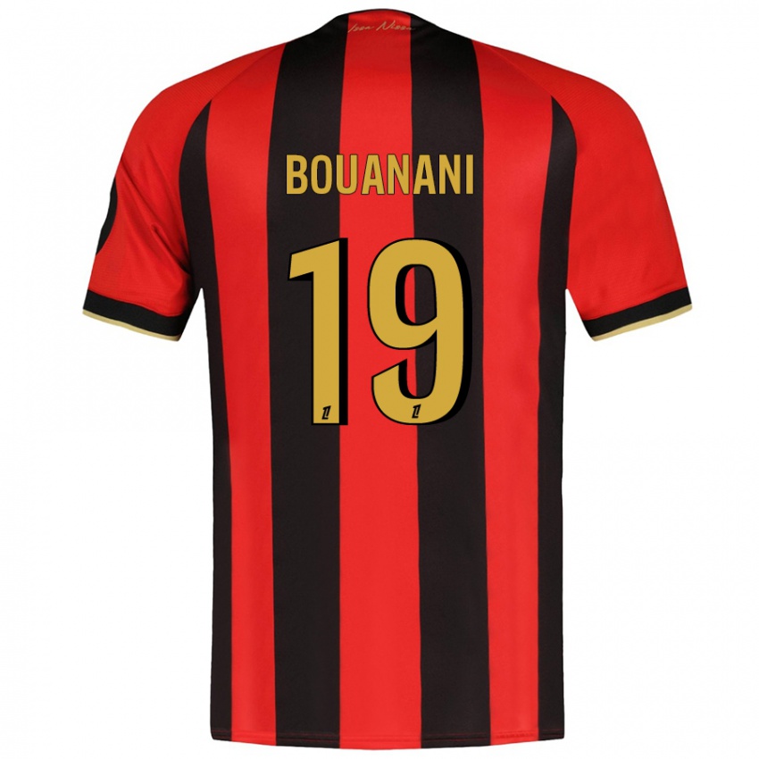 Bambino Maglia Badredine Bouanani #19 Rosso Nero Kit Gara Home 2024/25 Maglietta