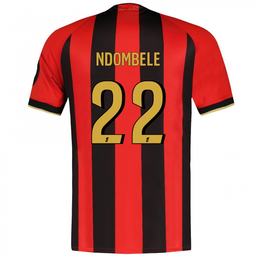 Bambino Maglia Tanguy Ndombele #22 Rosso Nero Kit Gara Home 2024/25 Maglietta