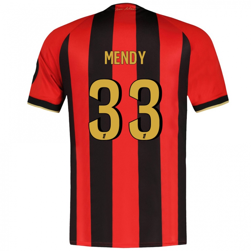 Bambino Maglia Antoine Mendy #33 Rosso Nero Kit Gara Home 2024/25 Maglietta