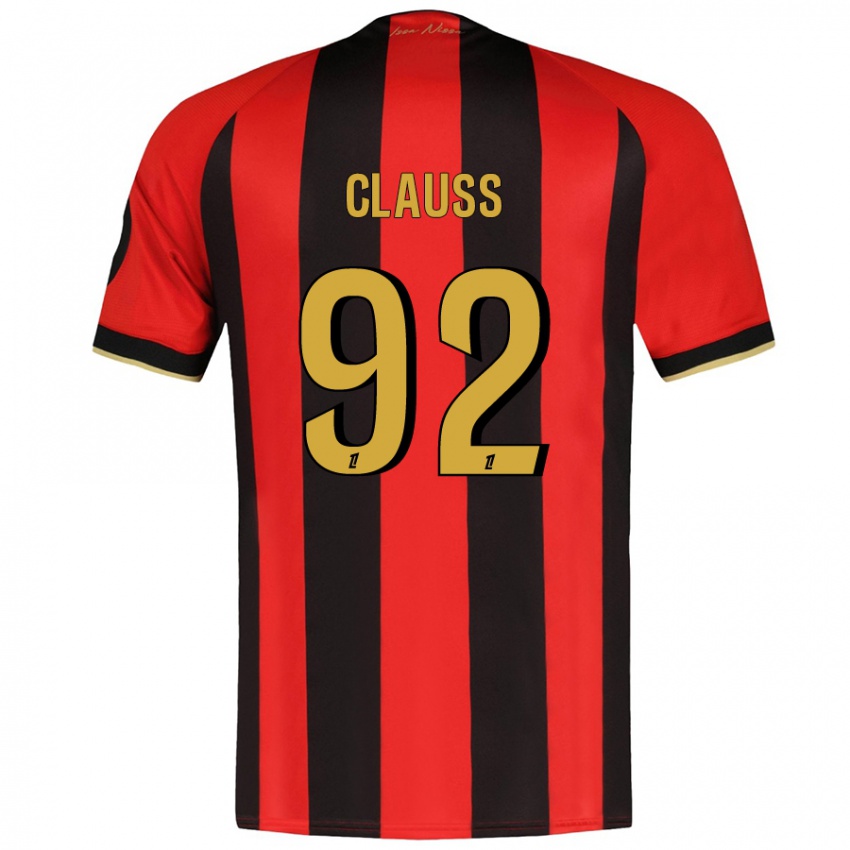 Bambino Maglia Jonathan Clauss #92 Rosso Nero Kit Gara Home 2024/25 Maglietta