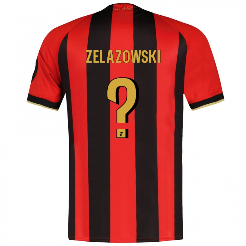 Bambino Maglia Bartosz Zelazowski #0 Rosso Nero Kit Gara Home 2024/25 Maglietta