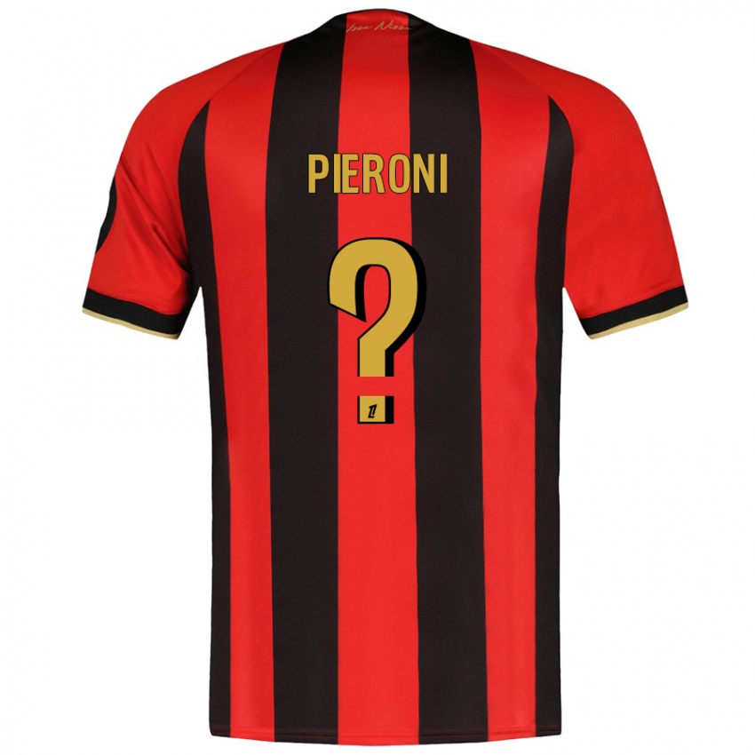 Bambino Maglia Dorian Pieroni #0 Rosso Nero Kit Gara Home 2024/25 Maglietta