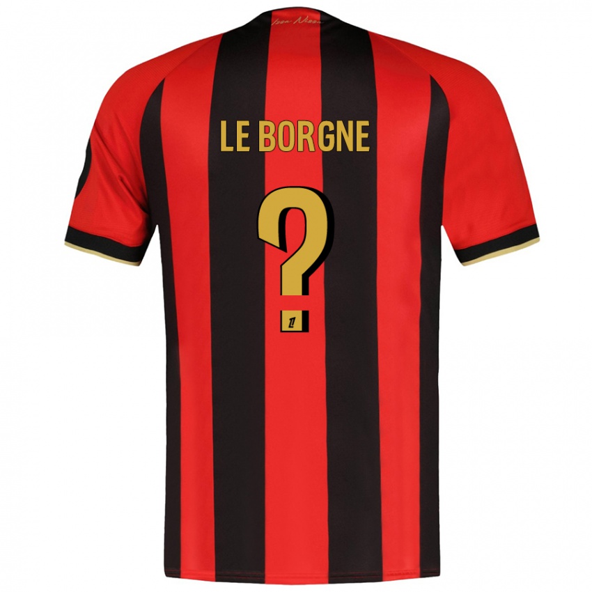 Bambino Maglia Andréa Le Borgne #0 Rosso Nero Kit Gara Home 2024/25 Maglietta