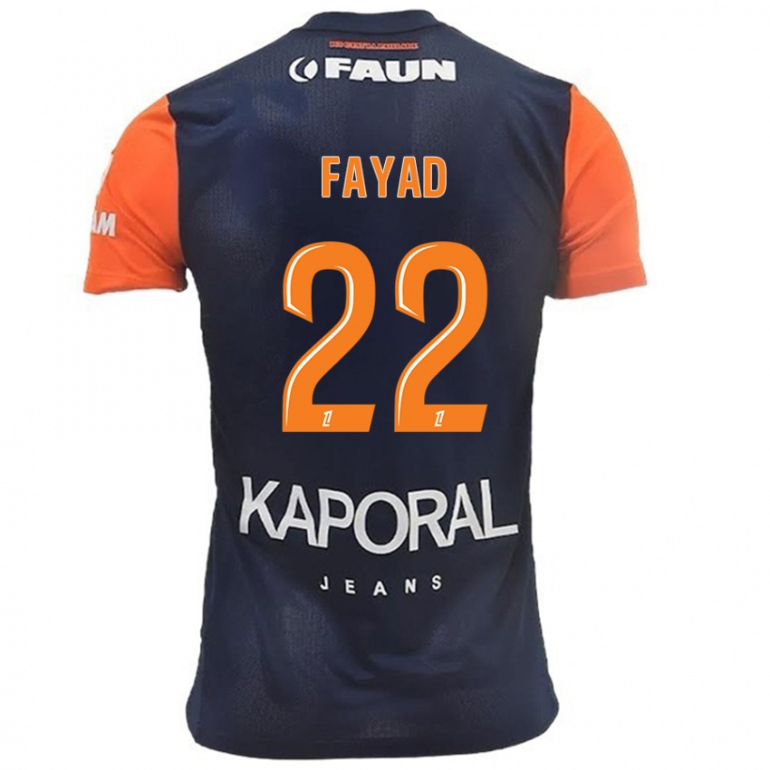 Bambino Maglia Khalil Fayad #22 Blu Navy Arancione Kit Gara Home 2024/25 Maglietta