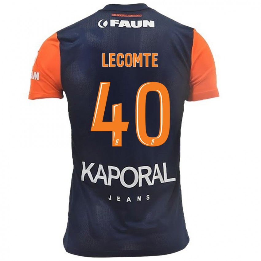 Bambino Maglia Benjamin Lecomte #40 Blu Navy Arancione Kit Gara Home 2024/25 Maglietta