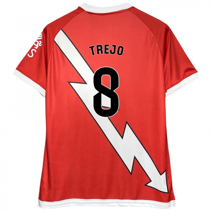 Bambino Maglia Óscar Trejo #8 Bianco Rosso Kit Gara Home 2024/25 Maglietta