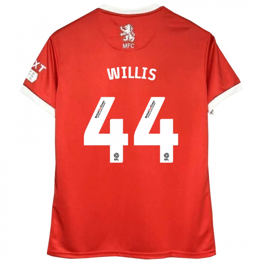 Bambino Maglia Pharrell Willis #44 Rosso Bianco Kit Gara Home 2024/25 Maglietta