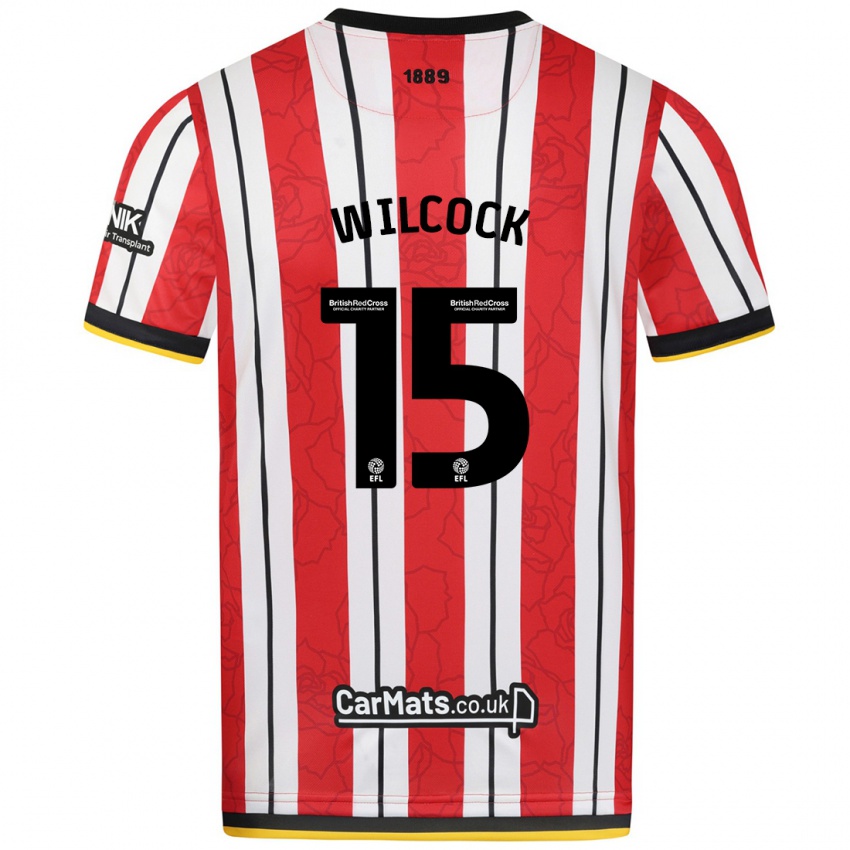 Bambino Maglia Tamara Wilcock #15 Rosso Strisce Bianche Kit Gara Home 2024/25 Maglietta