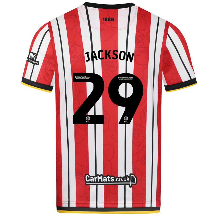 Bambino Maglia Fallon Olivia Connolly-Jackson #29 Rosso Strisce Bianche Kit Gara Home 2024/25 Maglietta