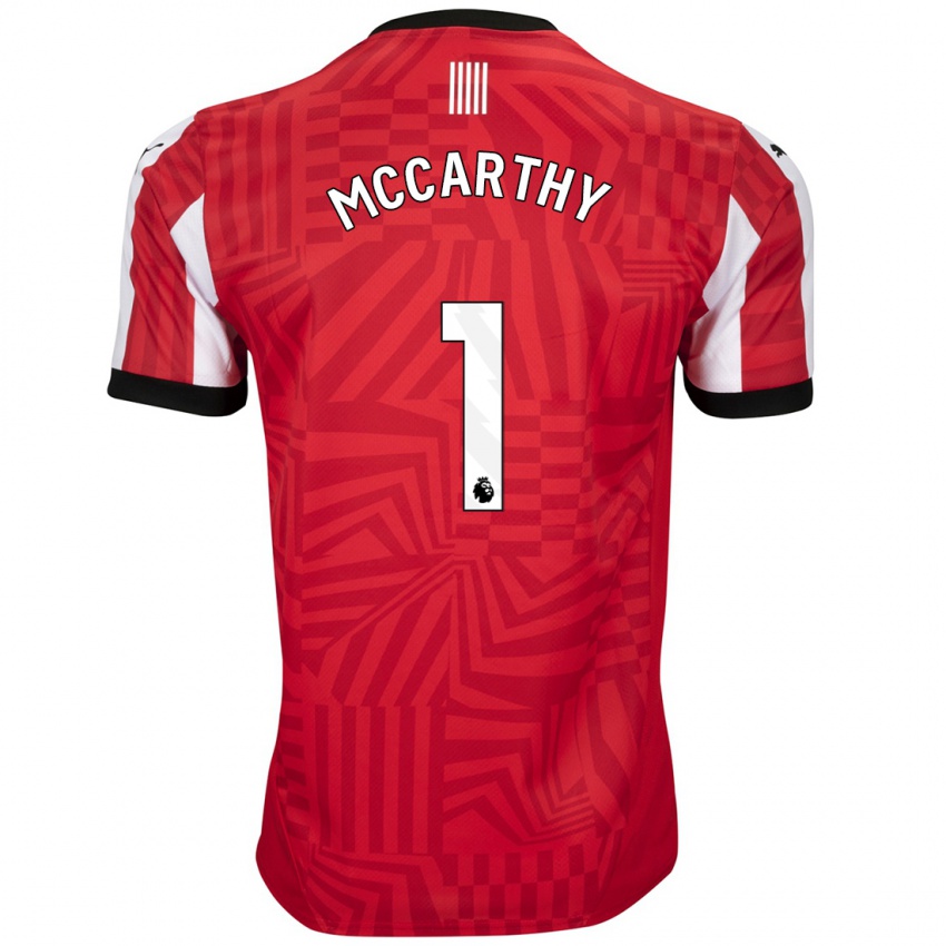 Bambino Maglia Alex Mccarthy #1 Rosso Bianco Kit Gara Home 2024/25 Maglietta