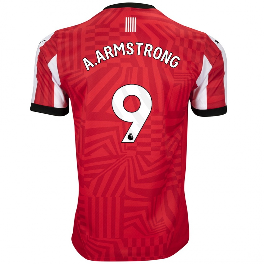 Bambino Maglia Adam Armstrong #9 Rosso Bianco Kit Gara Home 2024/25 Maglietta