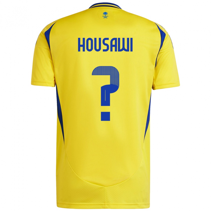 Bambino Maglia Asser Housawi #0 Giallo Blu Kit Gara Home 2024/25 Maglietta