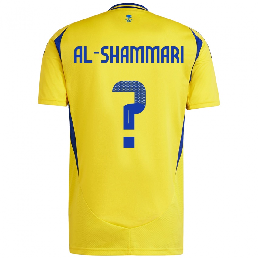 Bambino Maglia Mansour Al-Shammari #0 Giallo Blu Kit Gara Home 2024/25 Maglietta