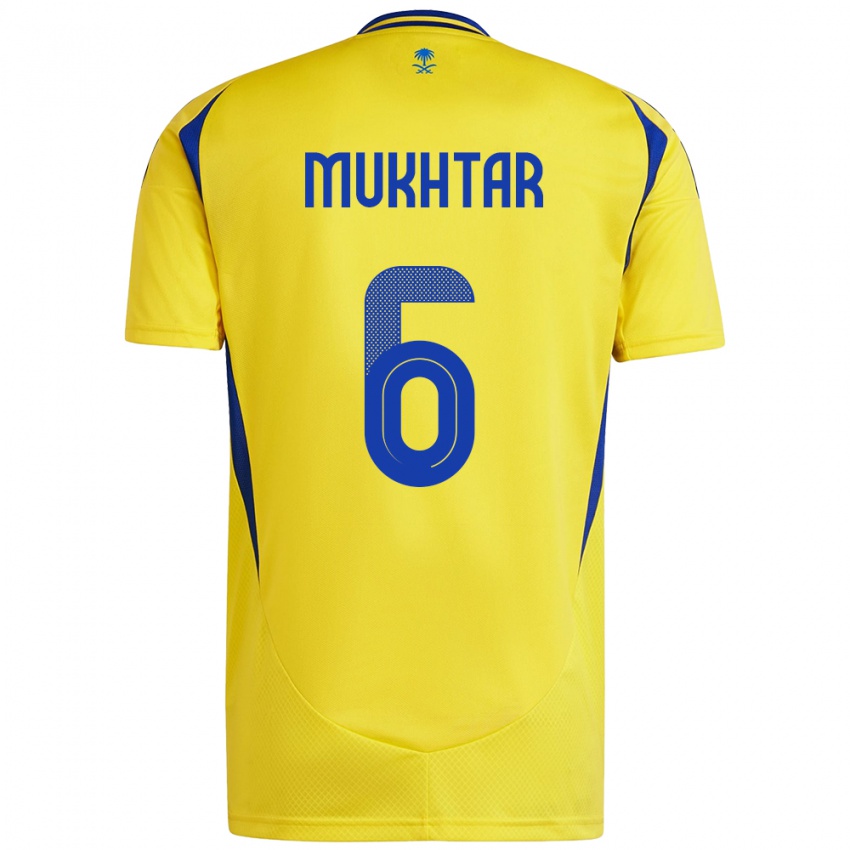 Bambino Maglia Mukhtar Ali #6 Giallo Blu Kit Gara Home 2024/25 Maglietta