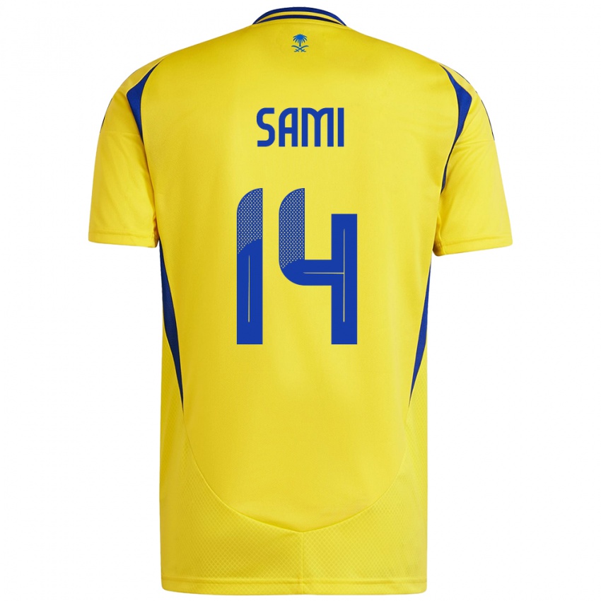 Bambino Maglia Sami Al-Najei #14 Giallo Blu Kit Gara Home 2024/25 Maglietta