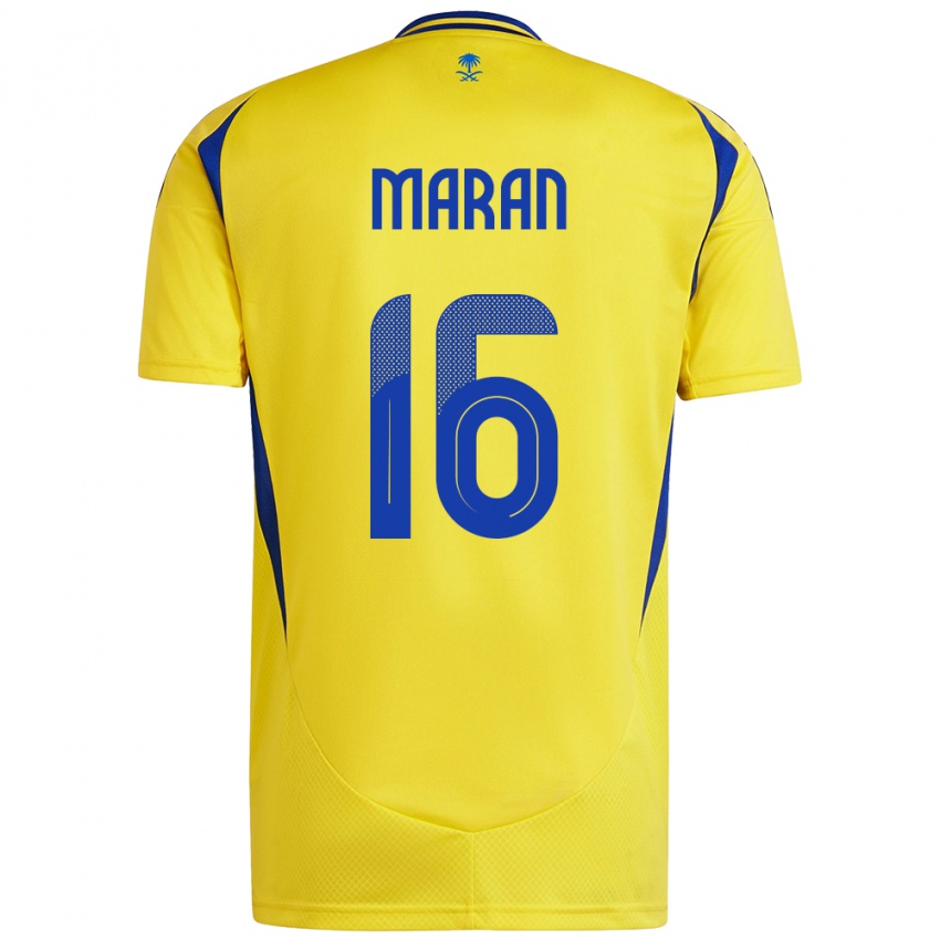 Bambino Maglia Mohammed Maran #16 Giallo Blu Kit Gara Home 2024/25 Maglietta