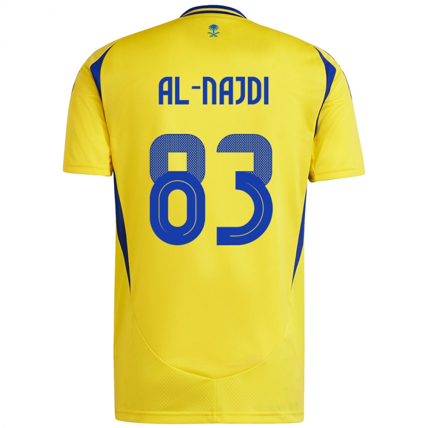 Bambino Maglia Salem Al-Najdi #83 Giallo Blu Kit Gara Home 2024/25 Maglietta