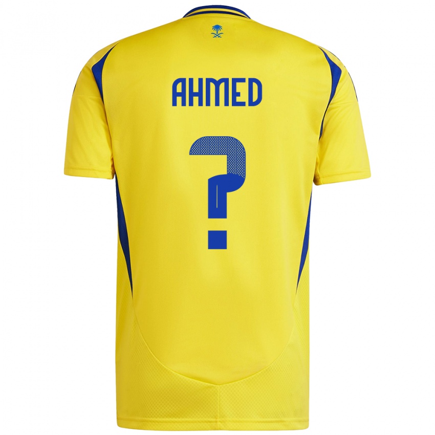 Bambino Maglia Al Anood Ahmed #0 Giallo Blu Kit Gara Home 2024/25 Maglietta