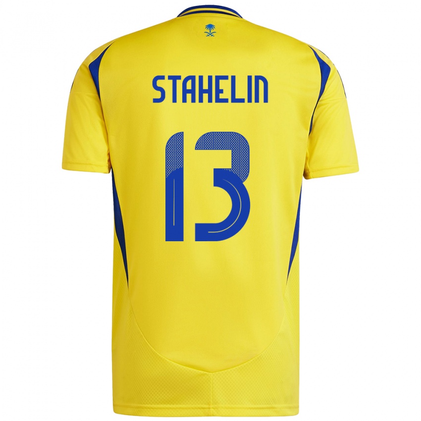 Bambino Maglia Izabela Stahelin #13 Giallo Blu Kit Gara Home 2024/25 Maglietta