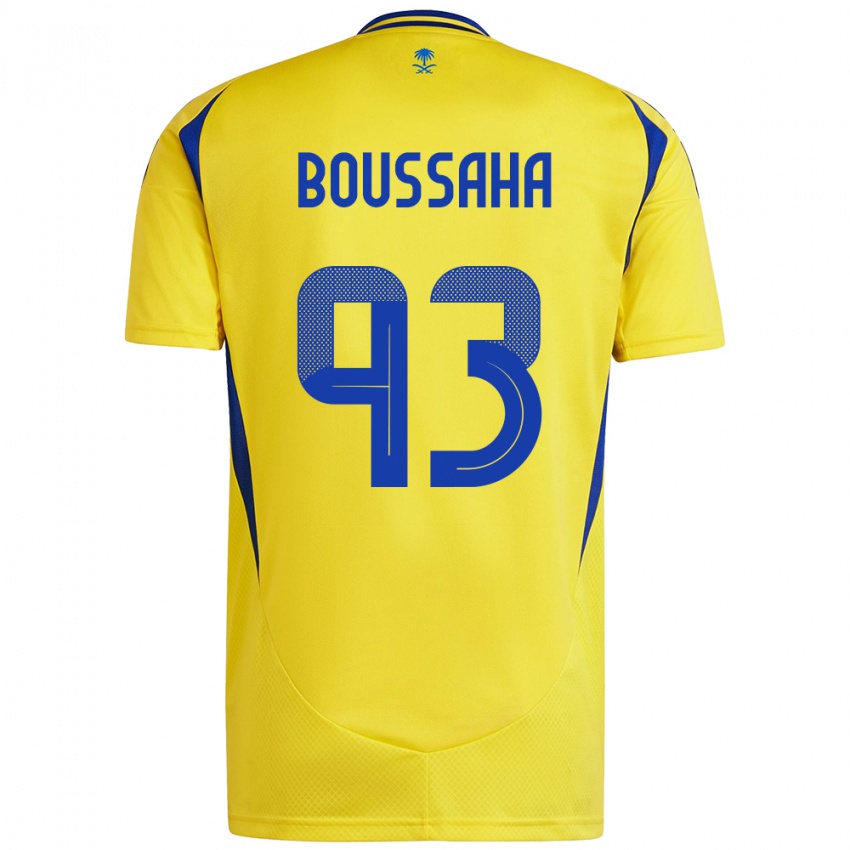 Bambino Maglia Lina Boussaha #93 Giallo Blu Kit Gara Home 2024/25 Maglietta