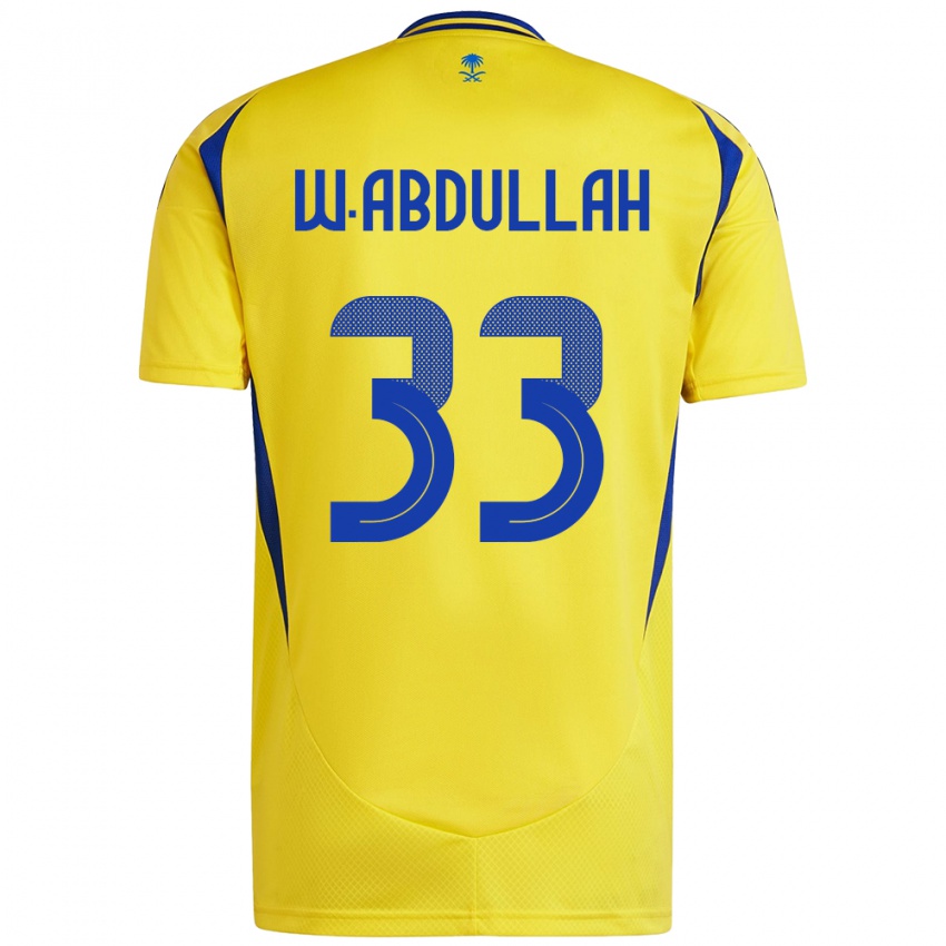 Bambino Maglia Waleed Abdullah #33 Giallo Blu Kit Gara Home 2024/25 Maglietta