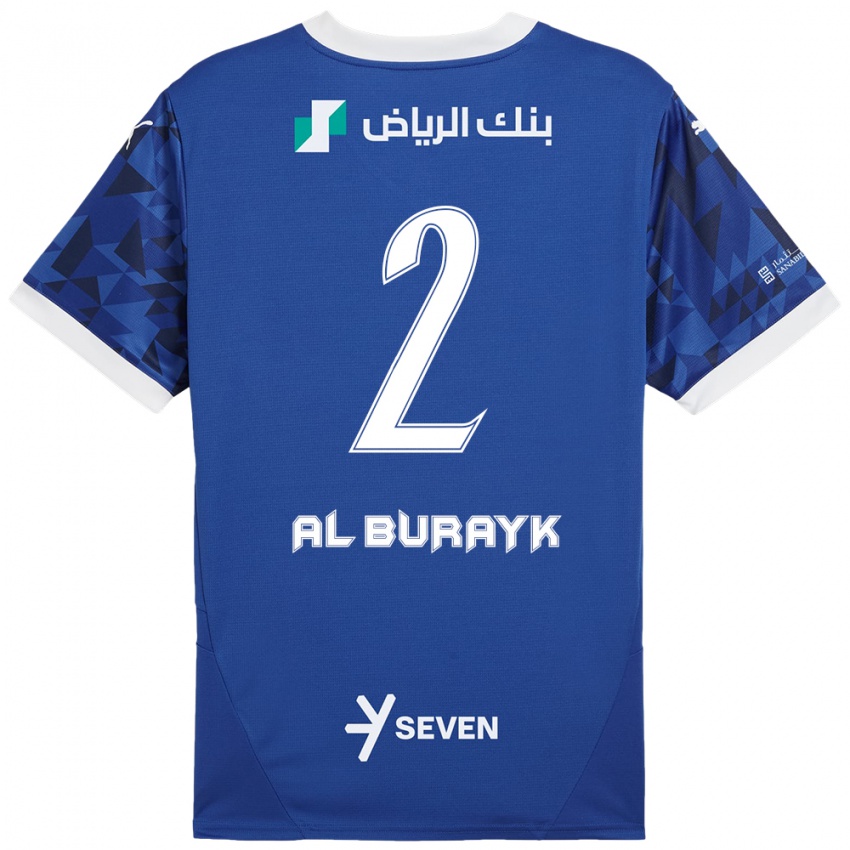 Bambino Maglia Mohammed Al-Burayk #2 Blu Scuro Bianco Kit Gara Home 2024/25 Maglietta