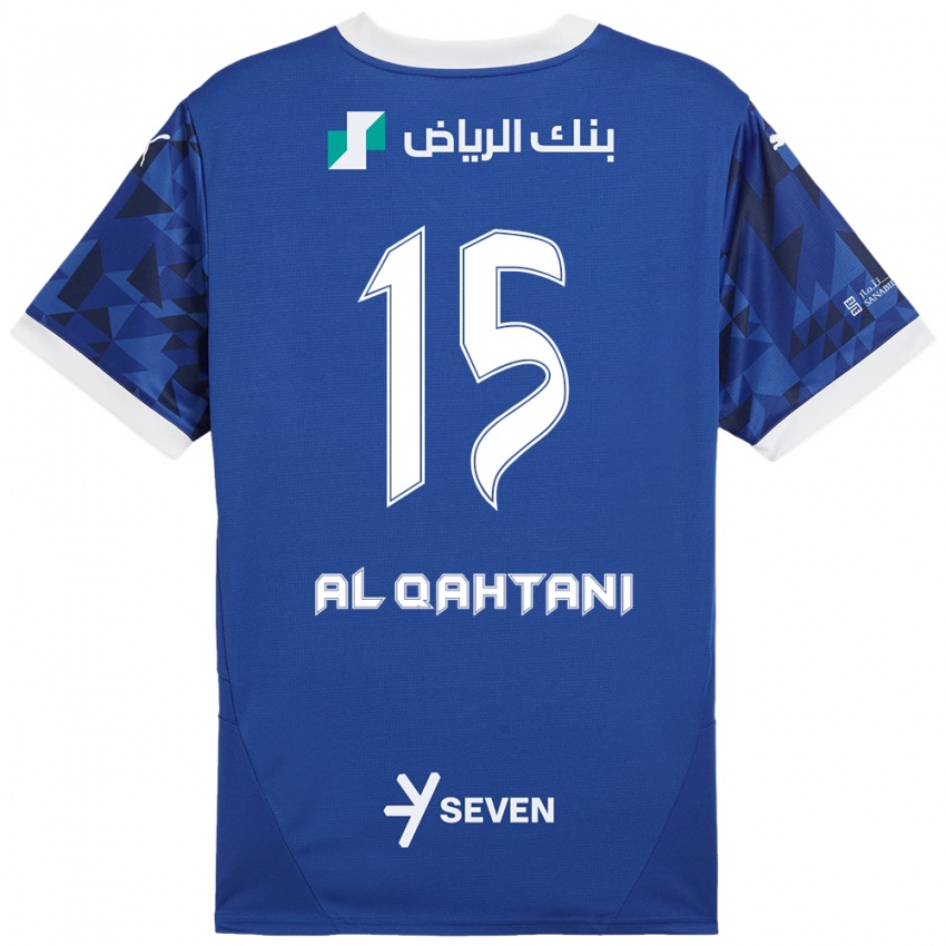 Bambino Maglia Mohammed Al-Qahtani #15 Blu Scuro Bianco Kit Gara Home 2024/25 Maglietta