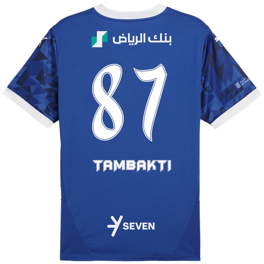 Bambino Maglia Hassan Tambakti #87 Blu Scuro Bianco Kit Gara Home 2024/25 Maglietta