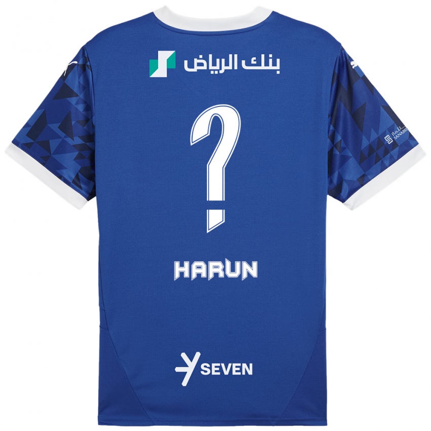 Bambino Maglia Saud Harun #0 Blu Scuro Bianco Kit Gara Home 2024/25 Maglietta