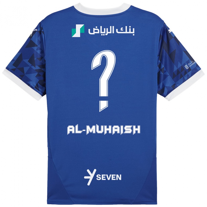 Bambino Maglia Mohammed Al-Muhaish #0 Blu Scuro Bianco Kit Gara Home 2024/25 Maglietta