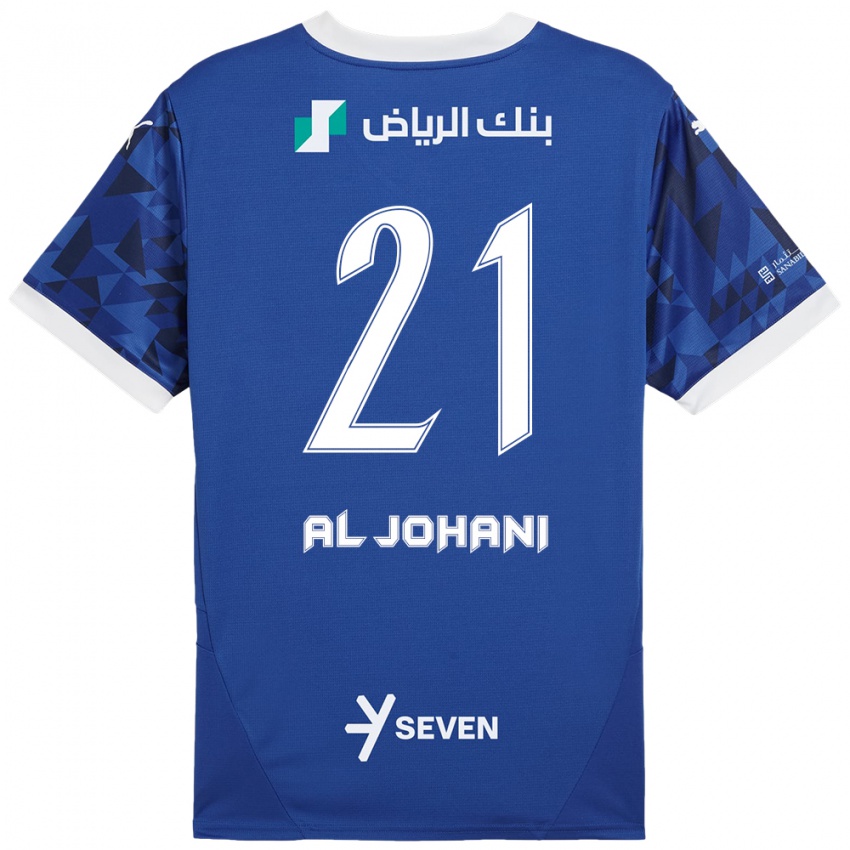 Bambino Maglia Joury Al-Johani #21 Blu Scuro Bianco Kit Gara Home 2024/25 Maglietta