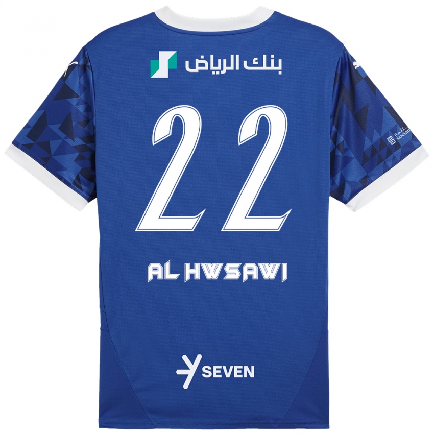 Bambino Maglia Shorouq Al-Hwsawi #22 Blu Scuro Bianco Kit Gara Home 2024/25 Maglietta