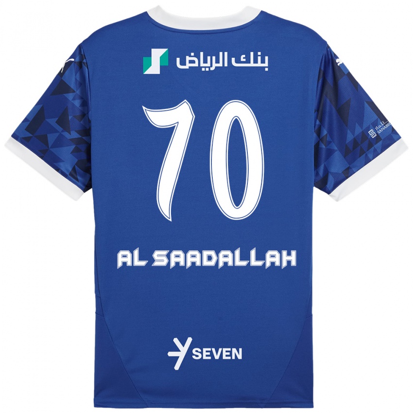 Bambino Maglia Hessa Al-Saadallah #70 Blu Scuro Bianco Kit Gara Home 2024/25 Maglietta