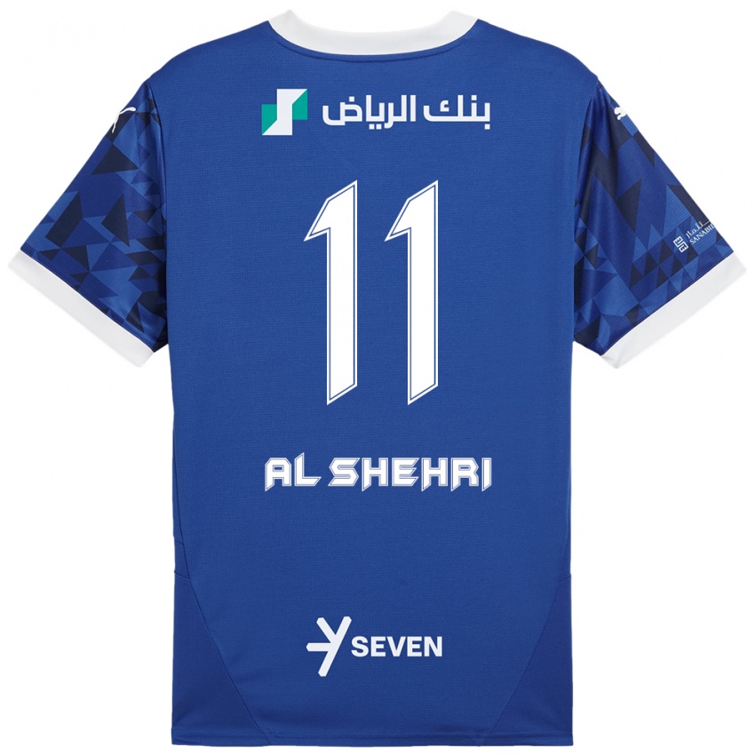 Bambino Maglia Saleh Al-Shehri #11 Blu Scuro Bianco Kit Gara Home 2024/25 Maglietta