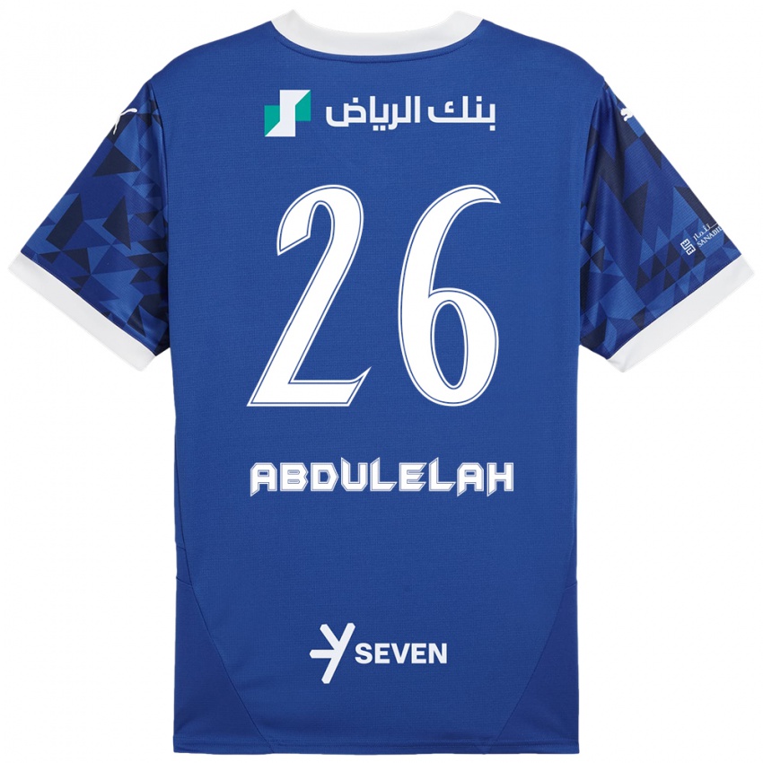 Bambino Maglia Abdulelah Al-Malki #26 Blu Scuro Bianco Kit Gara Home 2024/25 Maglietta