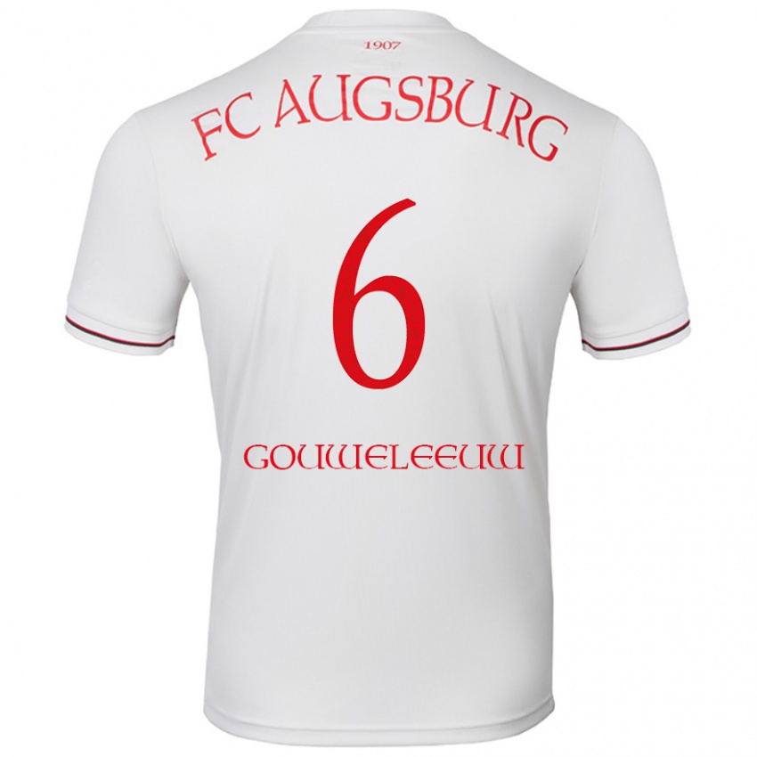 Bambino Maglia Jeffrey Gouweleeuw #6 Bianco Kit Gara Home 2024/25 Maglietta