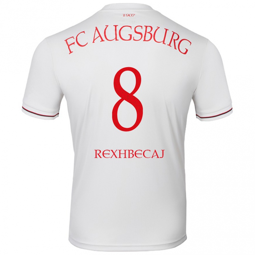 Bambino Maglia Elvis Rexhbecaj #8 Bianco Kit Gara Home 2024/25 Maglietta