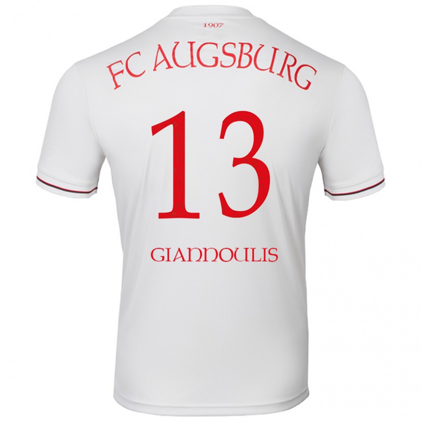 Bambino Maglia Dimitrios Giannoulis #13 Bianco Kit Gara Home 2024/25 Maglietta