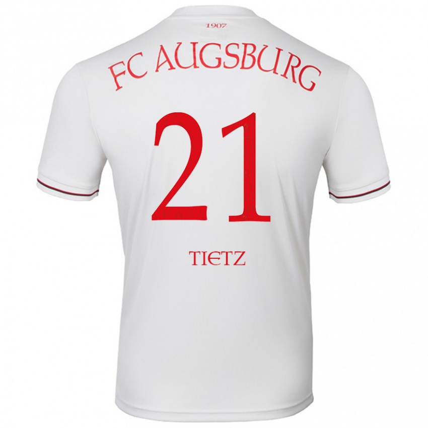 Bambino Maglia Phillip Tietz #21 Bianco Kit Gara Home 2024/25 Maglietta