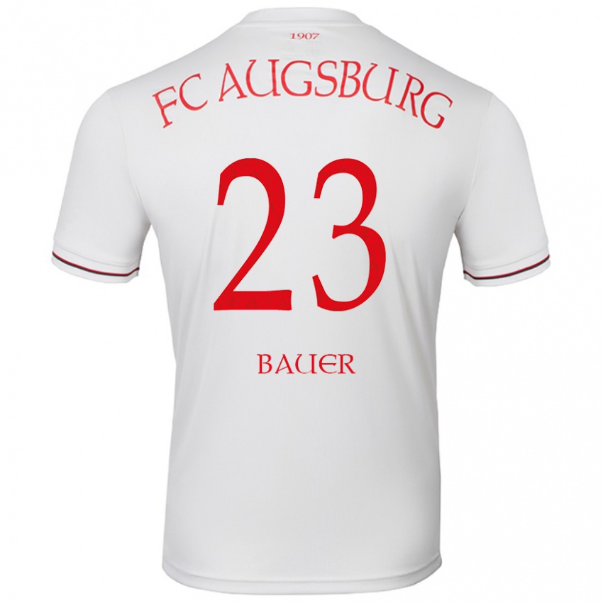 Bambino Maglia Maximilian Bauer #23 Bianco Kit Gara Home 2024/25 Maglietta