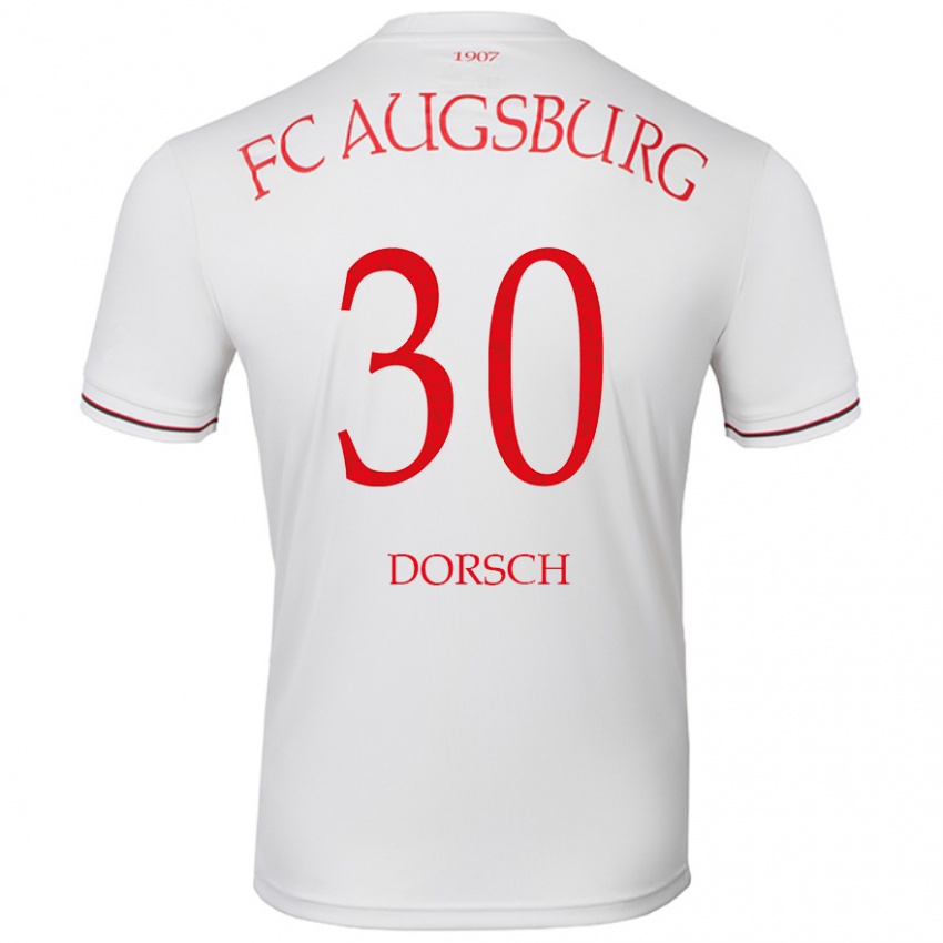 Bambino Maglia Niklas Dorsch #30 Bianco Kit Gara Home 2024/25 Maglietta