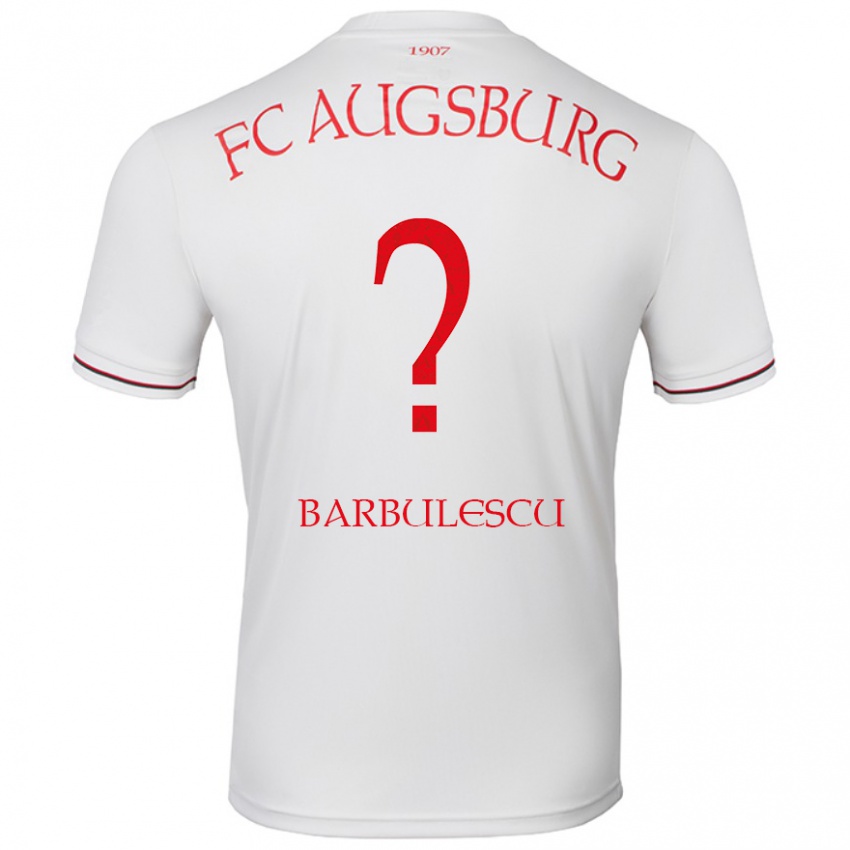 Bambino Maglia Luca Bărbulescu #0 Bianco Kit Gara Home 2024/25 Maglietta