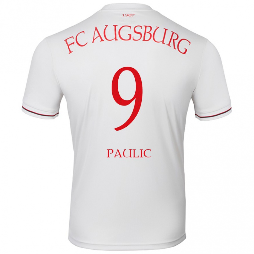 Bambino Maglia Anthony Paulic #9 Bianco Kit Gara Home 2024/25 Maglietta